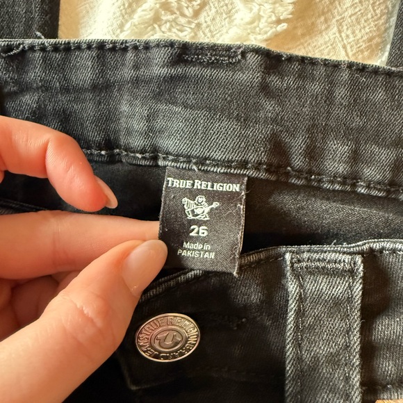 True Religion Halle Mid Rise Super Skinny Black Jeans - Picture 8 of 12